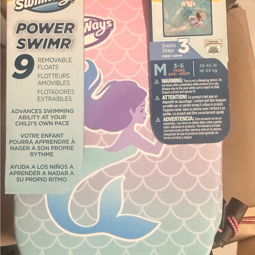 Speedo Swimr with pink and purple mermaid design